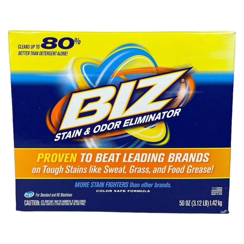 Biz Detergent Stain and Odor Eliminator, 50 Oz